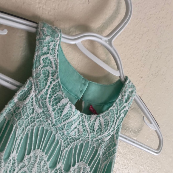 Lovely mint white spring teen’s dress by Pinky - Picture 4 of 10